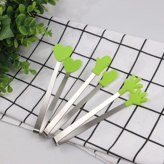 Hot-selling household goods Kẹp gắp bánh thức ăn  gắp đá  gắp đồ nóng/ kẹp gắp đầu silicon/ kẹp gắp bánh/ kẹp mini