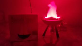 ĐÈN LỬA GIẢ 3 tấc có chân - NẤU BÁNH CHƯNG - LỬA GIẢ TRANG TRÍ SÂN KHẤU - ĐÈN lửa PHONG THỦY