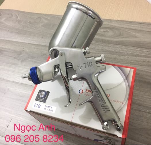 Bép Phun Sơn S710 Star Chính Hãng Đài Loan Lỗ Phun 1,3mm Bảo Hành 12 Tháng