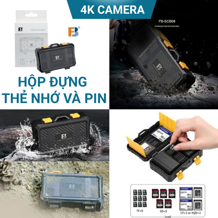 Hộp đựng thẻ nhớ SD/TF/CF/XQD và Pin chống nước chống va đập cao cấp chính hãng
