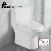 Pozula One-Piece High Quality Ceramic Toilet, 300MM/400MM Flush