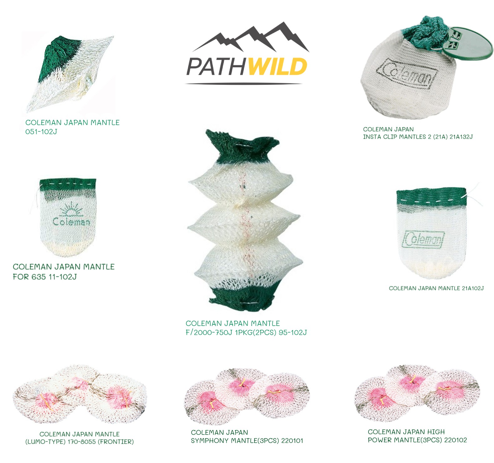 COLEMAN JAPAN MANTLE ไส้ตะเกียง COLEMAN ราคา 100 บาท*ส่งฟรี