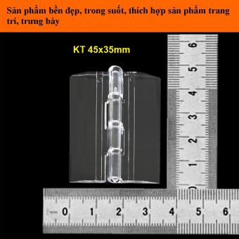 Bản lề mica trong suốt, [bộ 4 chiếc, KT 45mmx35mm]