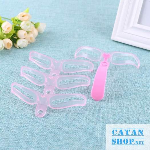 Khuôn kẻ chân mày cầm tay Dụng cụ trang điểm bộ 4 hoặc 8 kiểu siêu xinh Khung kẻ định hình lông mày-CMCamTay