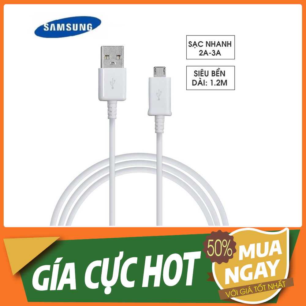 Cáp sạc chân micro usb 1.2 m. chính hãng samsung