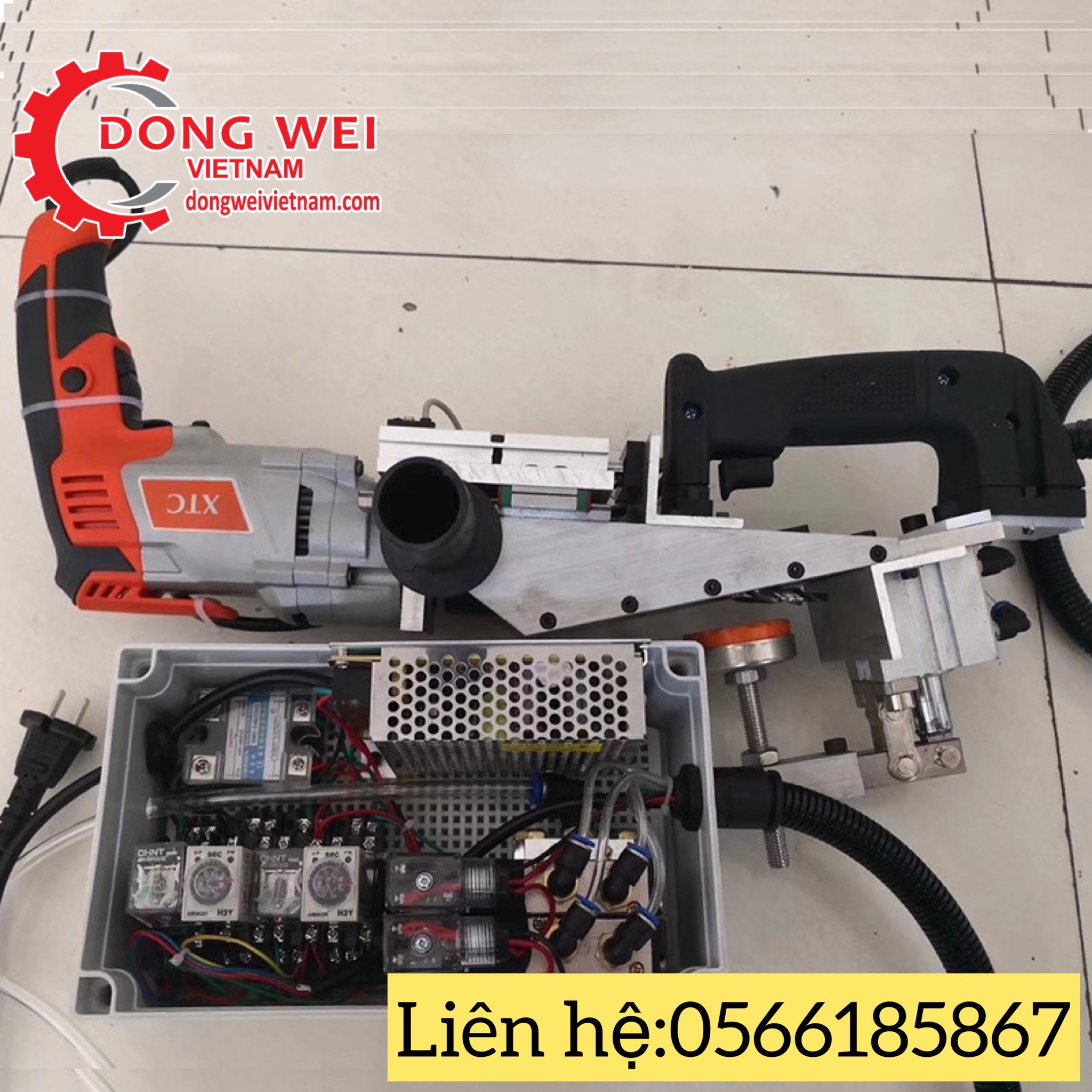 Máy khoan chéo cầm tay freeshipmax