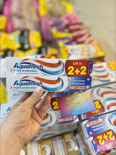 Kem đánh răng aquafresh triple protection
