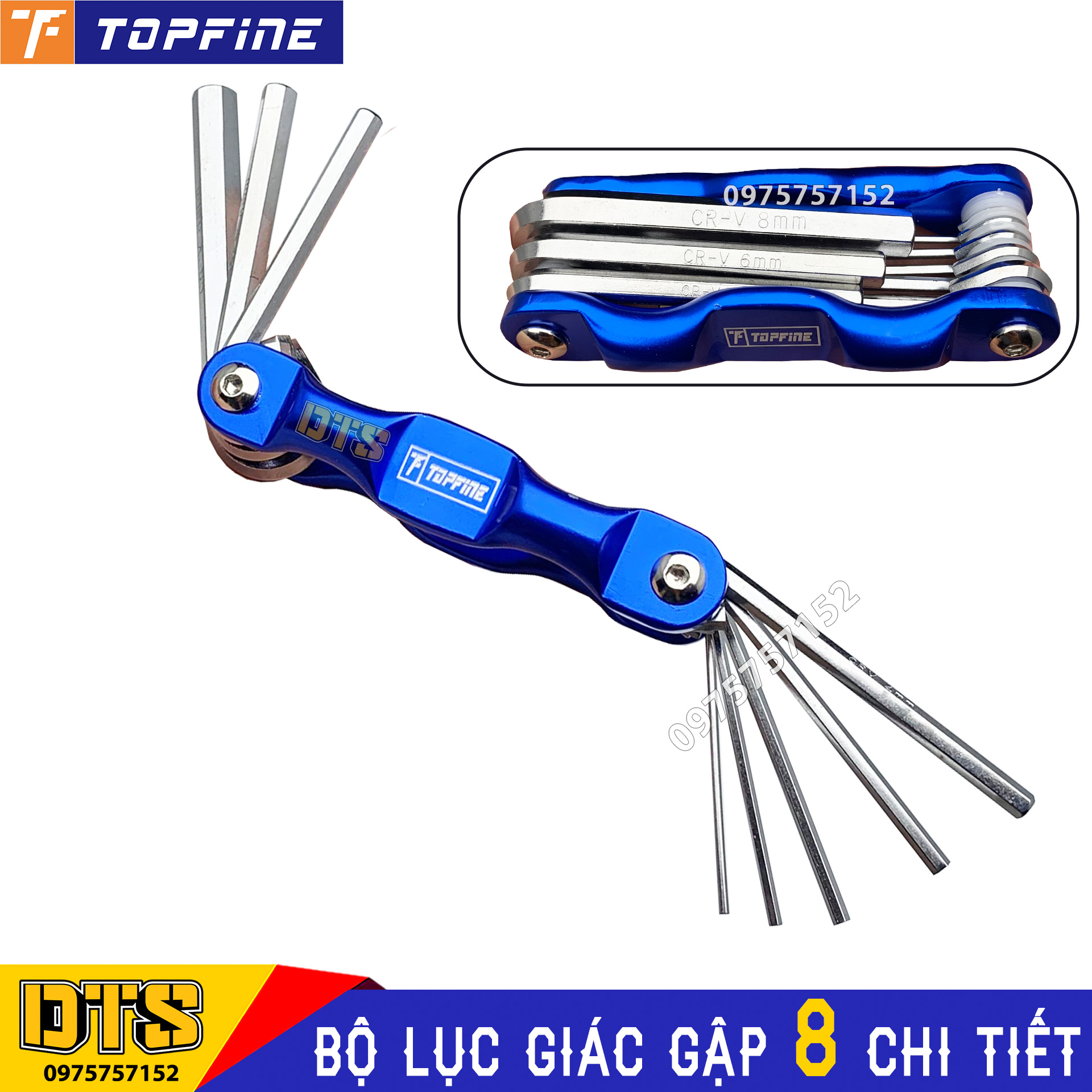 Bộ lục giác gập Nhật Bản Kouritsu M00812, Fukuoka, TOP FINE