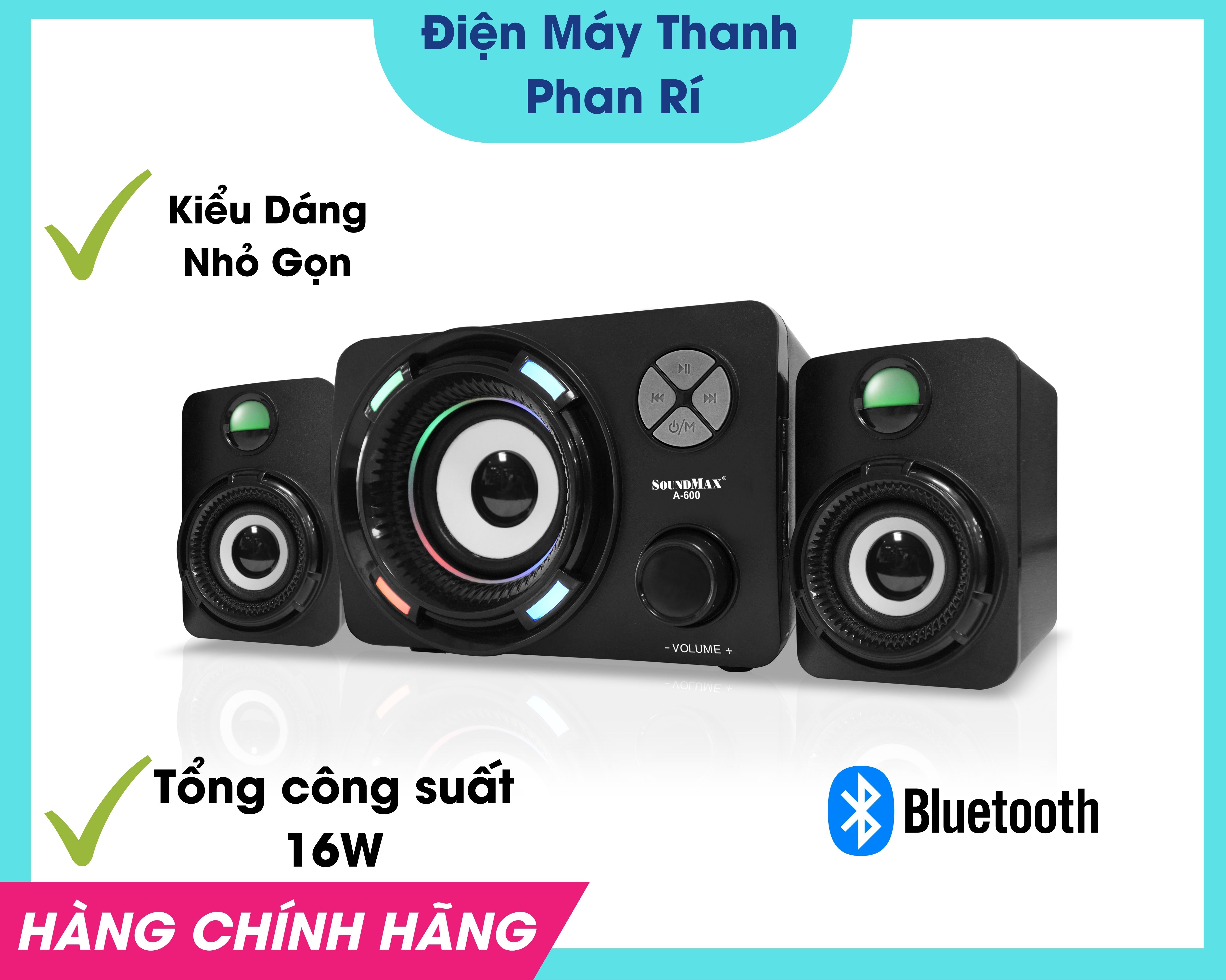 Loa bluetooth soundmax a600 nghe nhạc hay, trong trẻo, thiết kế nhỏ gọn