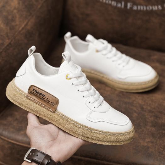 Giày thể thao nam, giày da nam mềm Trắng, Đen Trend 511