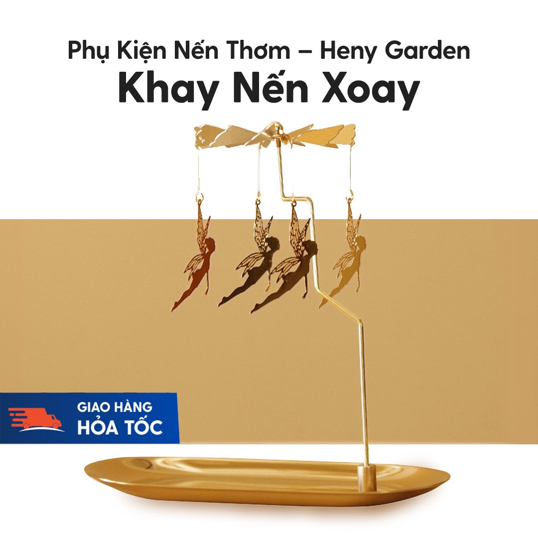 Khay nến xoay chong chóng trọn bộ cao cấp nhiều mẫu lựa chọn heny garden