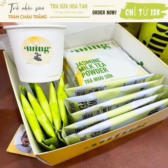 Trà Sữa Hòa Tan WINGS Vị Nhài Set 5 Gói/Hộp (Pha Được 5 Cốc) + Trân Châu Trắng, Trà Tự Pha Tại Nhà, Ngon Ngất Ngây
