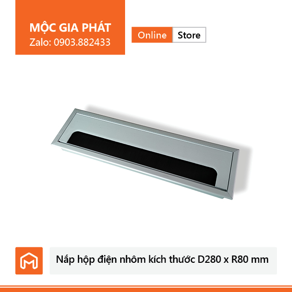 Nắp hộp điện nhôm âm bàn 280 x 80 mm