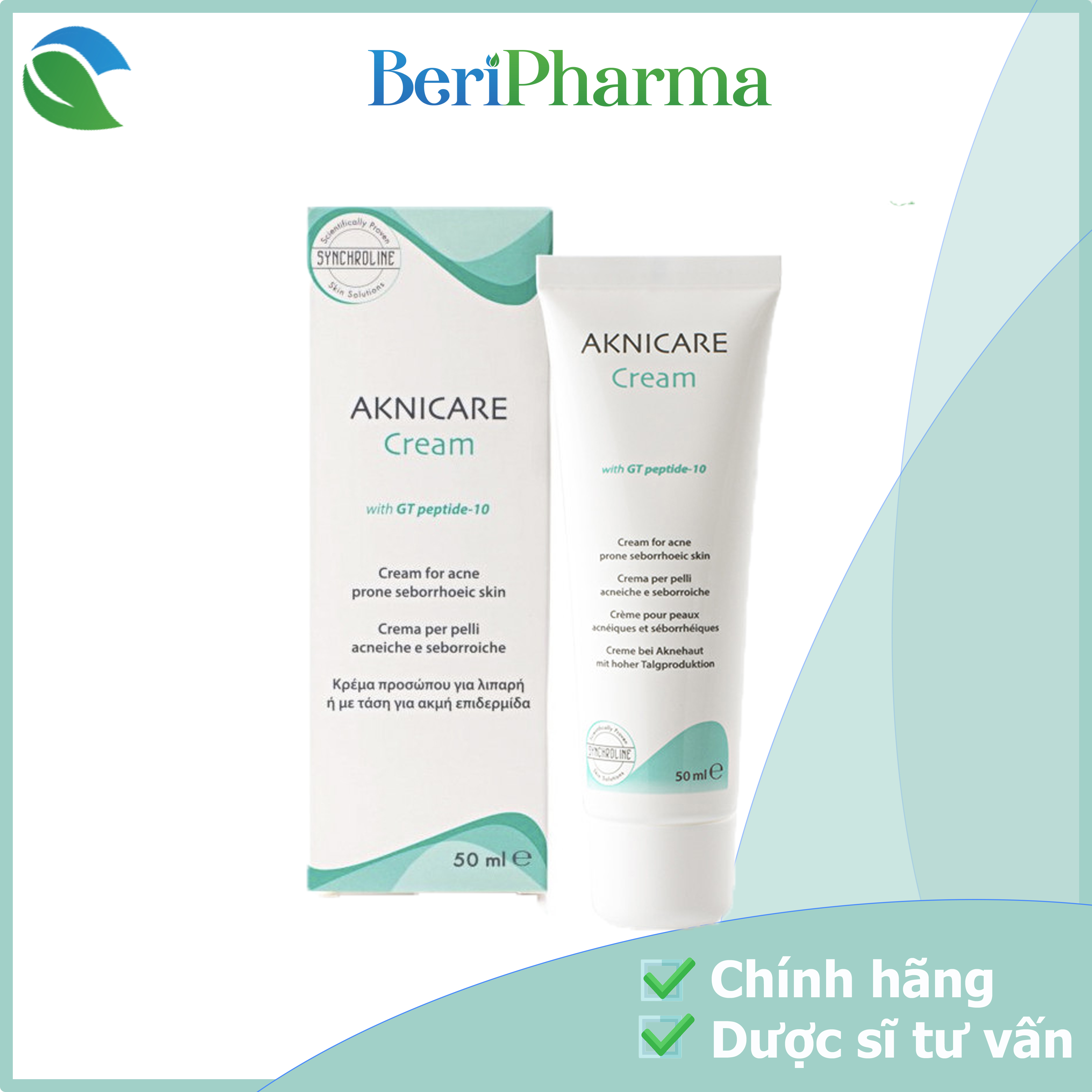 [HCM]Aknicare Kem Giảm Mụn Kiểm Soát Nhờn Cream 50ml