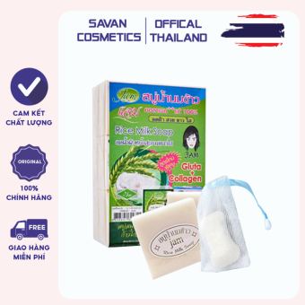 Combo 12 Cục Xà Phòng Cám Gạo Jam Thái Lan - Xà bông cám gạo thái lan
