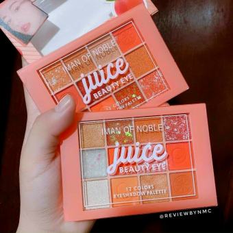 bảng màu mắt 12 ô JIUICE nhũ kim tuyến tông sáng hot- màu mắt tông cam