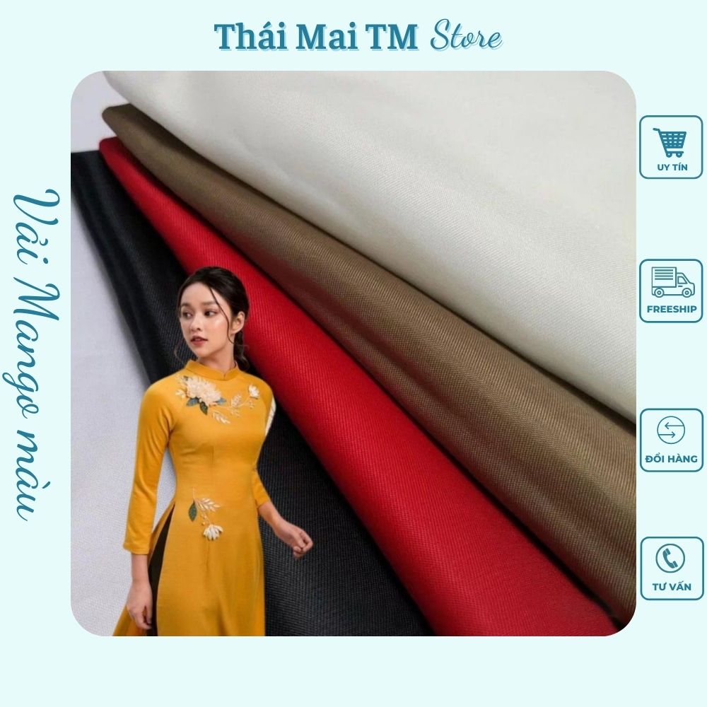 Vải may áo dài lụa Mango chính phẩm,Hàng lụa loại 1 cao cấp TháiMaiTM