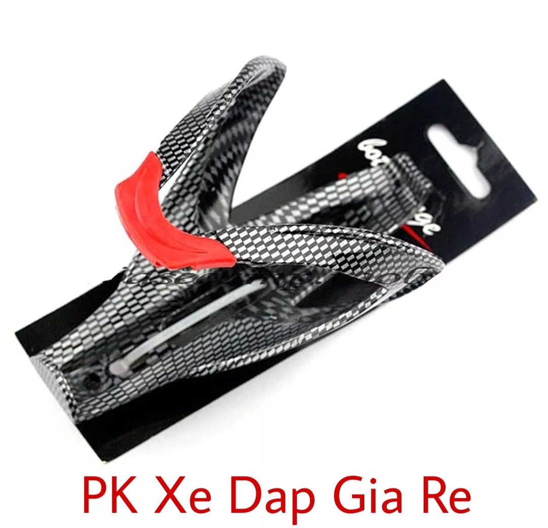 Giá đỡ bình nước treo xe đạp vân cacbon, Gọng nước nhựa vân cacbon cao cấp