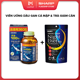 COMBO VIÊN UỐNG DẦU GAN CÁ MẬP VÀ TRÀ GIẢM CÂN