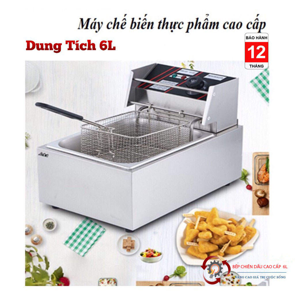Bếp chiên nhúng điện cao cấp dung tích 6 lít- Hàng Nhập Khẩu