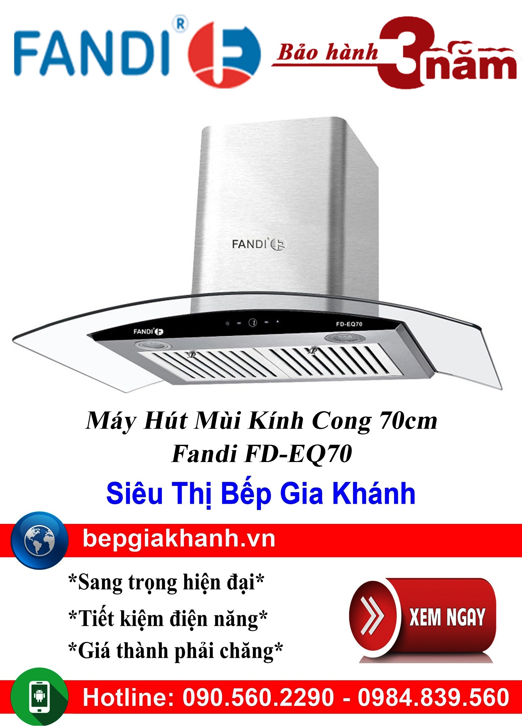 [HCM]Máy hút mùi kính cong 70cm Fandi FD-EQ70, máy hút mùi nhà bếp, máy hút mùi bếp, máy hút mùi kính cong, máy hút mùi canzy, máy hút mùi mini, máy hút mùi âm trần, máy hút mùi electrolux, may hut mui