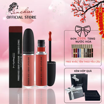 Son kem MAC POWDER KISS LIQUID LIPCOLOUR 5ml ,  son kem lì lâu trôi Lipstick Son Kem Mac 991 Devoted to Chili