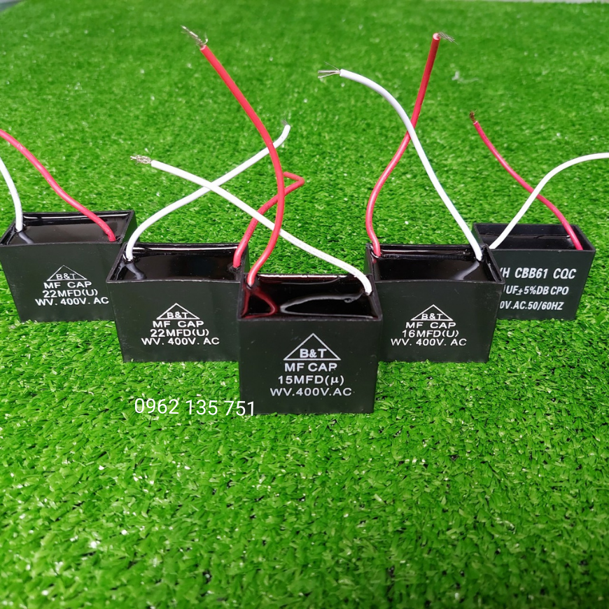 Tụ quạt điện, quạt cây, quat trần Kapa vuông 2.5 .3.4.6.8.10.12.15.16.22uf/400V
