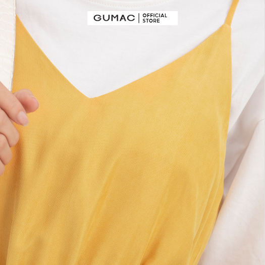 Váy đầm nữ đẹp kiểu dáng  2 dây luồn eo thời trang GUMAC mẫu mới DB422