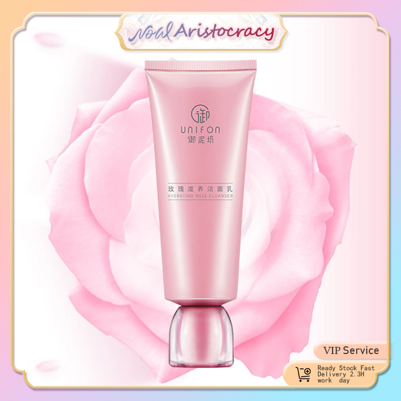 Gambar Unifon Rose Facial Cleanser Oil Control Deep Cleansing blackhead remover face wash Gentle skin Moisturizing cleanser 100ml ??????????