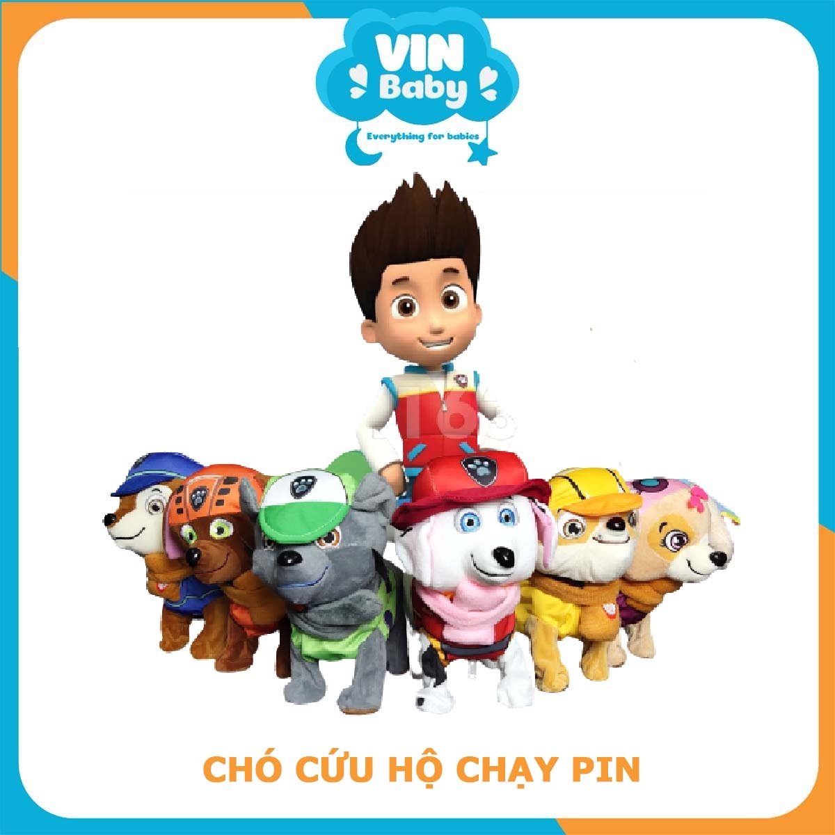 Chó cứu hộ chạy pin - Đồ chơi mô hình chó cứu hộ chạy pin, có nhạc và nhảy - VinBaby