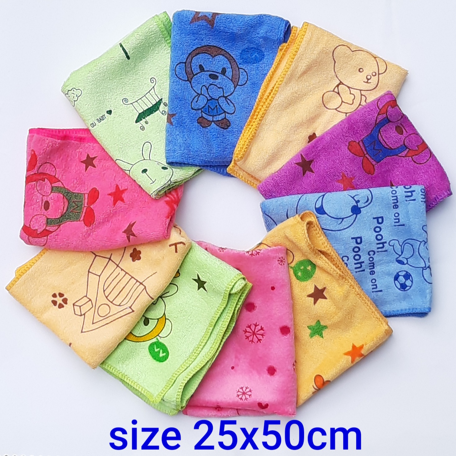 [Combo 04] Khăn lau mặt 25x50cm siêu mềm mịn cao cấp  không lem, xù lông ( giao màu ngẫu nhiên)