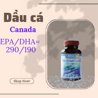 FEESHIP + VOUCHER 20K DẦU CÁ DLC NGUYÊN CHẤT 100%, OMEGA3 TINH KHIẾT, ĐẨY LÙI MỠ XẤU - BẢO VỆ TIM MẠCH