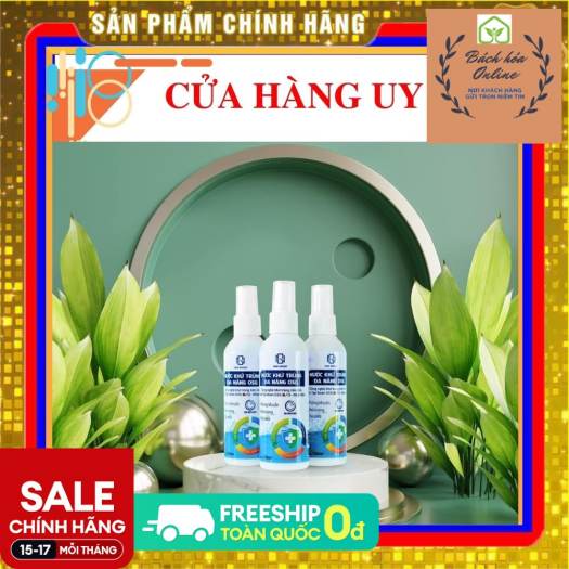 Nước khử trùng diệt khuẩn đa năng OSG (Chai xịt 100ML) được sản xuất theo công nghệ tiên tiến từ Nhật Bản hiệu quả vượt trội khử trùng mạnh mẽ, hoàn toàn từ tự nhiên, an toàn với cơ thể, không gây kích ứng