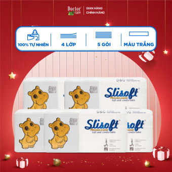 Giấy ăn Slisoft Trắng tự nhiên đa năng thân thiện môi trường không chất tẩy trắng an toàn cho cả gia đình