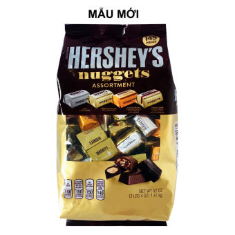 Socola hỗn hợp sữa, hạnh nhân, đắng hạnh nhân Hershey's Nuggets Assortment gói 1.47kg gồm 145 viên của Mỹ