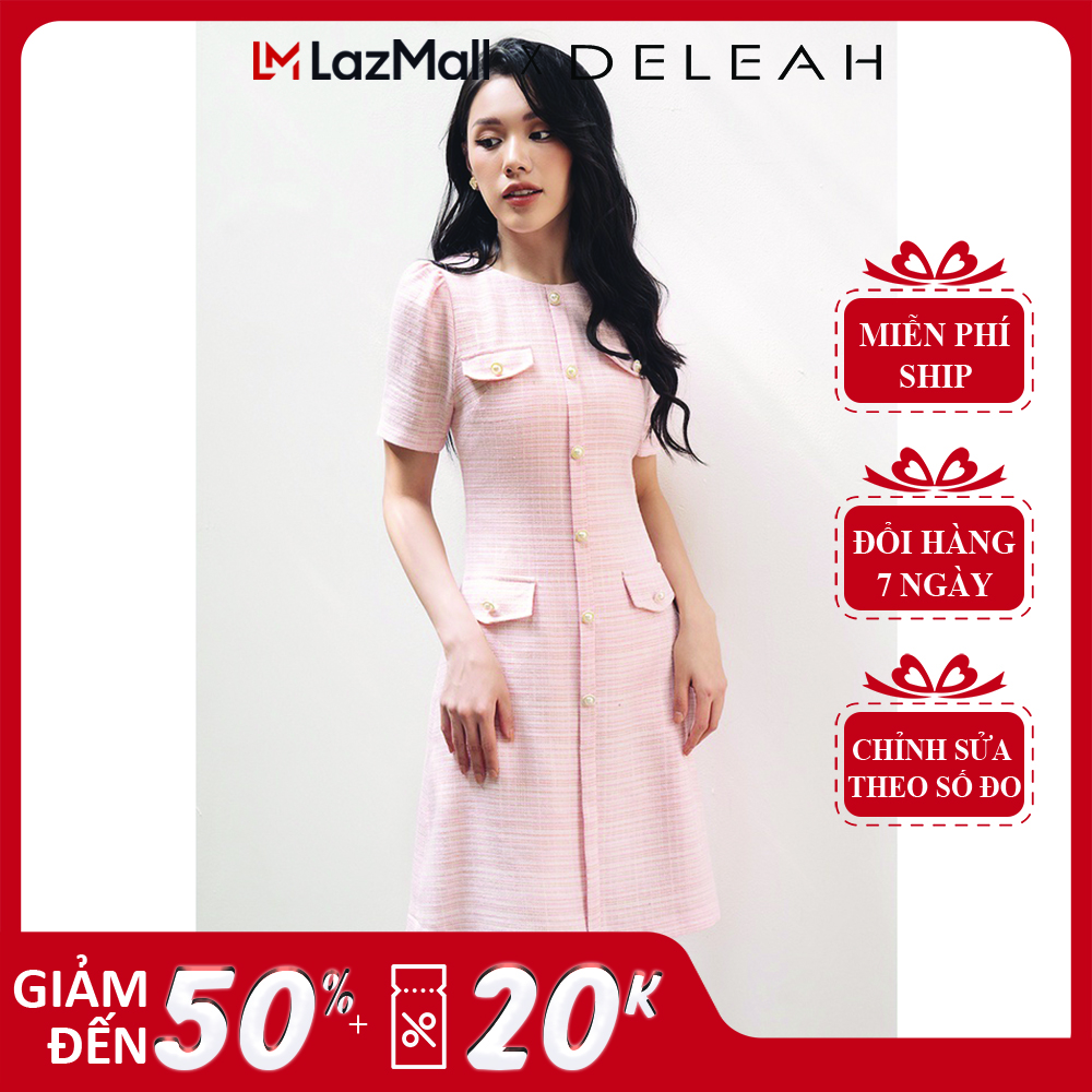 De Leah - Đầm Ôm A Tweed NẹpTrước - Thời trang thiết kế