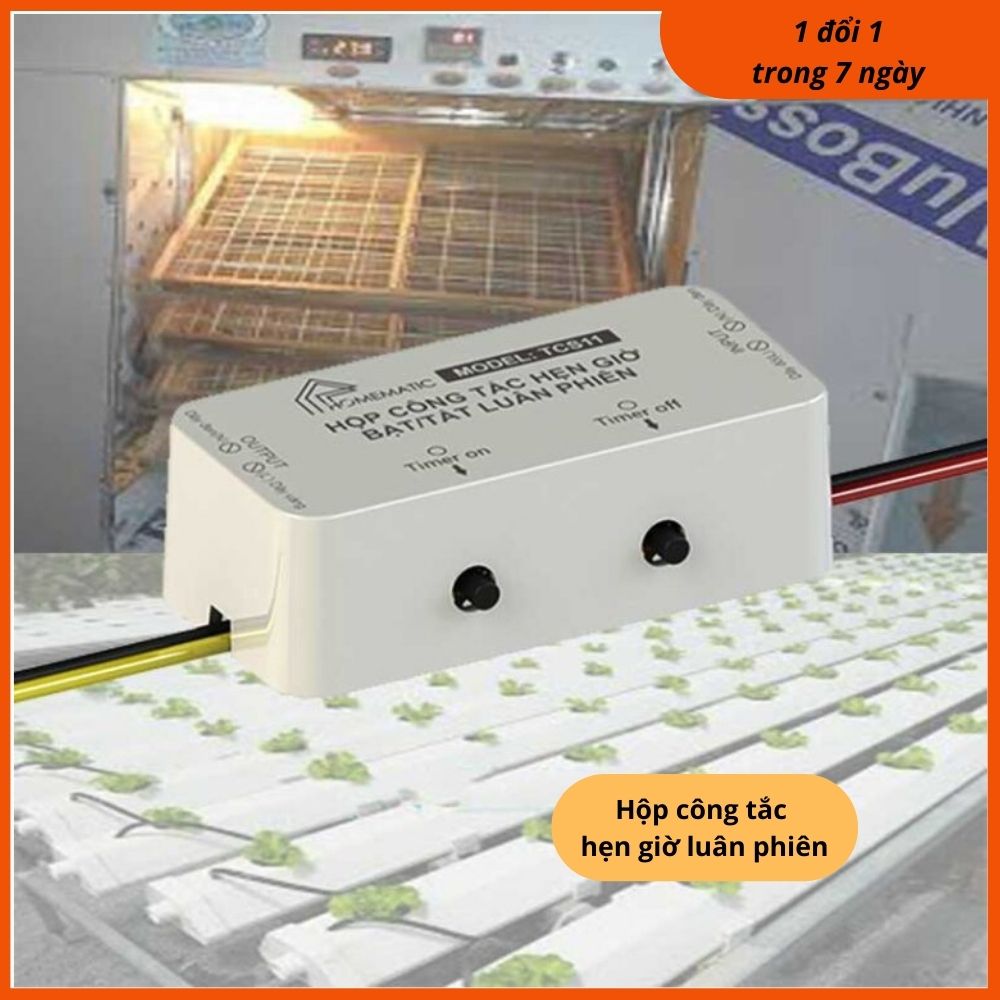 Công Tắc On Off Hẹn Giờ Luân Phiên Thông Minh Cho Quạt Thông GIó Máy Ấp Trứng Đèn Đường