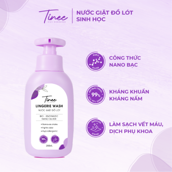 Nước giặt đồ lót Sinh Học Tinee 280ml - Nano bạc phiên bản mới Hương nước hoa