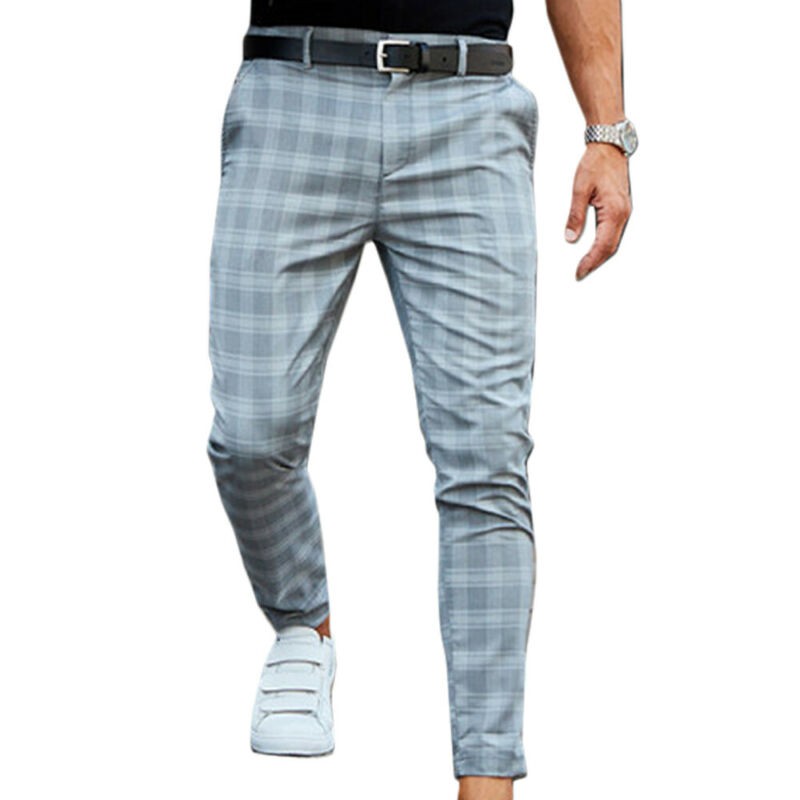casual plaid pants for men
