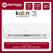 Kolin 3HP Primus Gold DC Inverter Aircon with Wifi