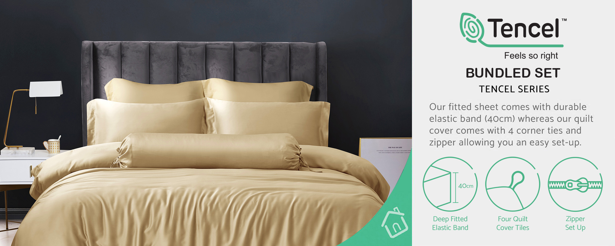 Palais Suite TENCEL™ LF Klasik Altın Paket Yatak Takımı