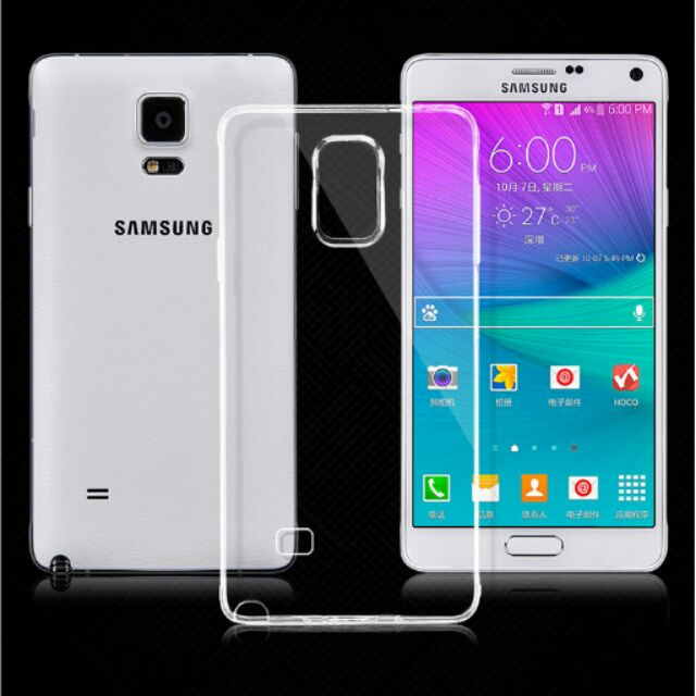 "Ốp dẻo nhựa trong suốt cho Samsung Note 4