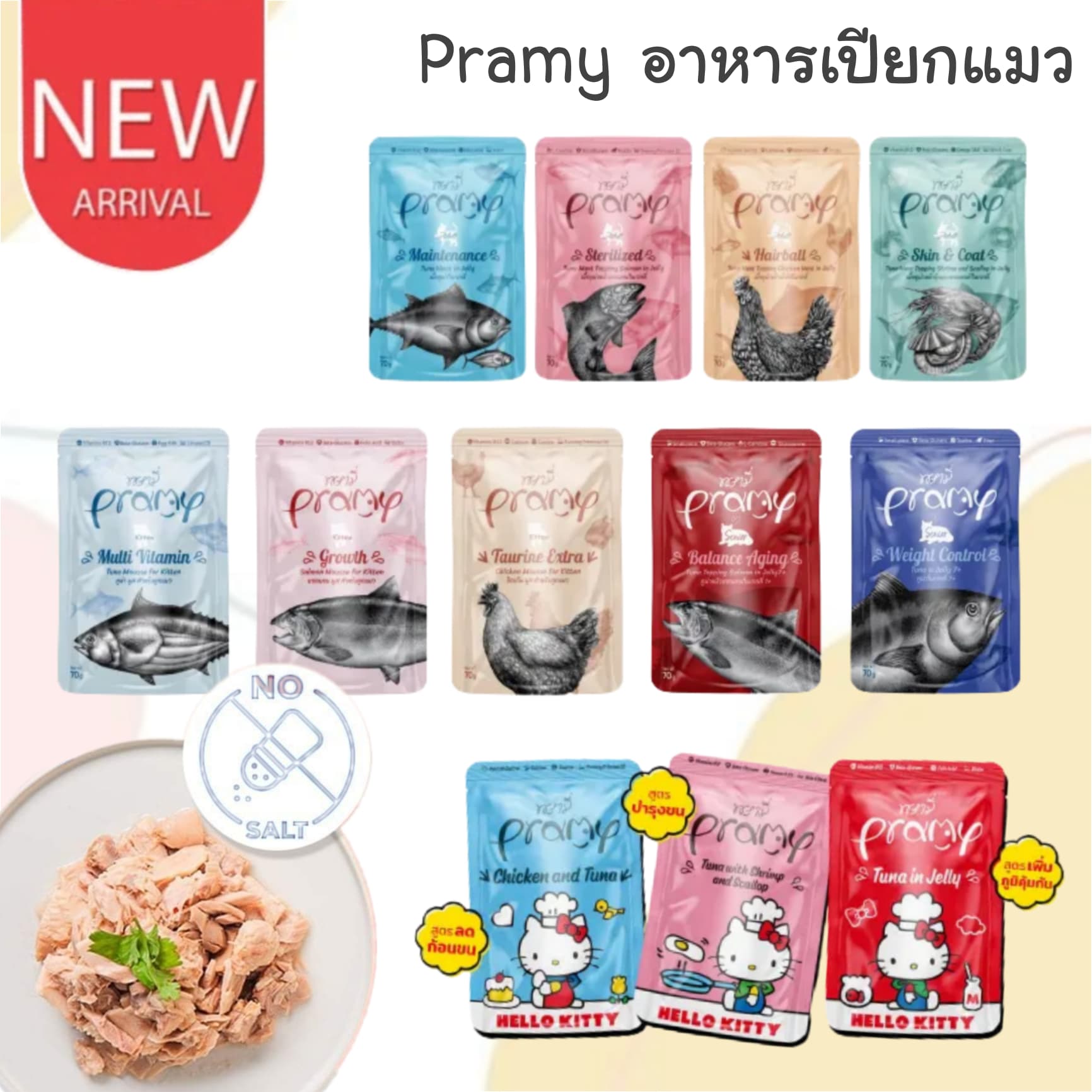CatHoliday พรามี่ PRAMY อาหารเปียกแมว อาหารสัตว์เลี้ยง