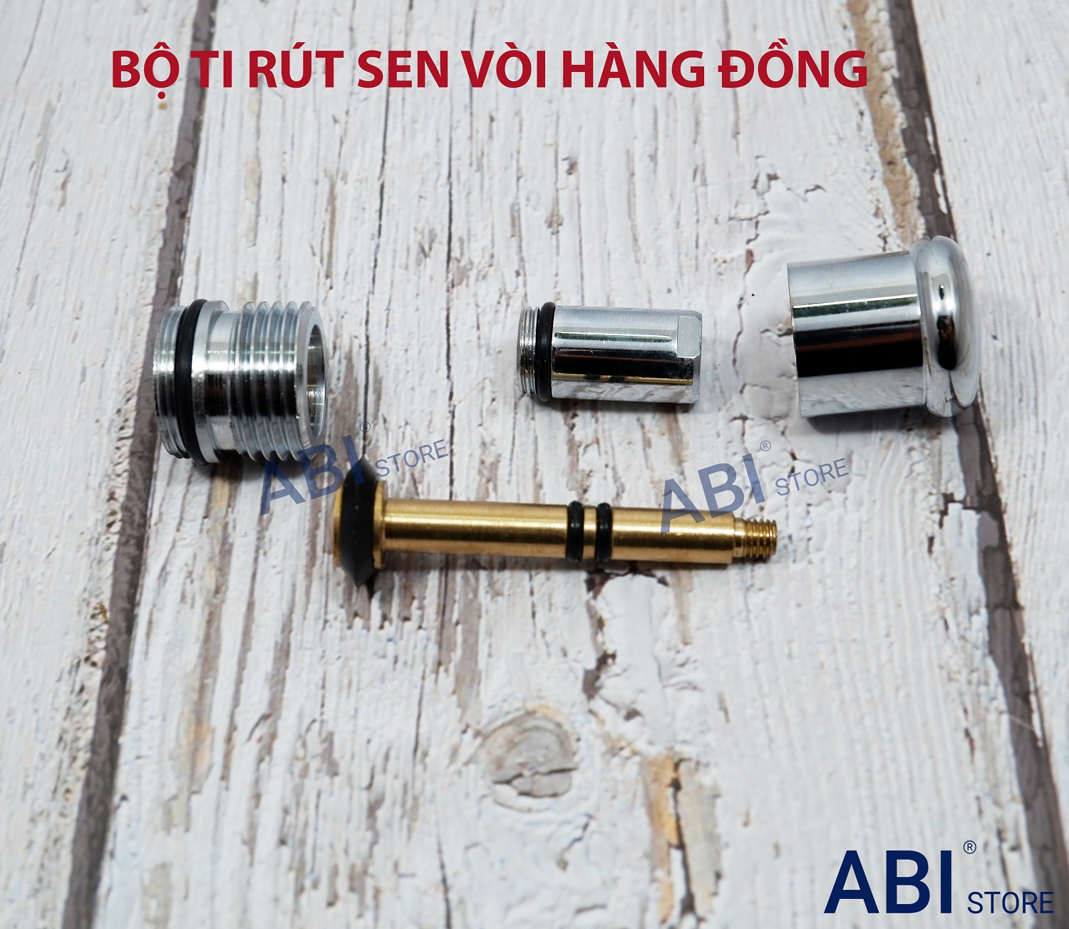 Ti rút sen tắm nóng lạnh 4 món Bộ ti rút củ sen vòi đồng cao cấp