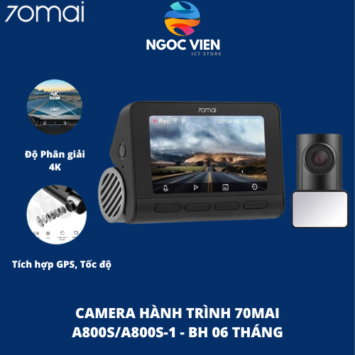 Camera hành trình 70mai dash cam a800s&a800s-1 bản quốc tế bộ có cả cam trước và sau