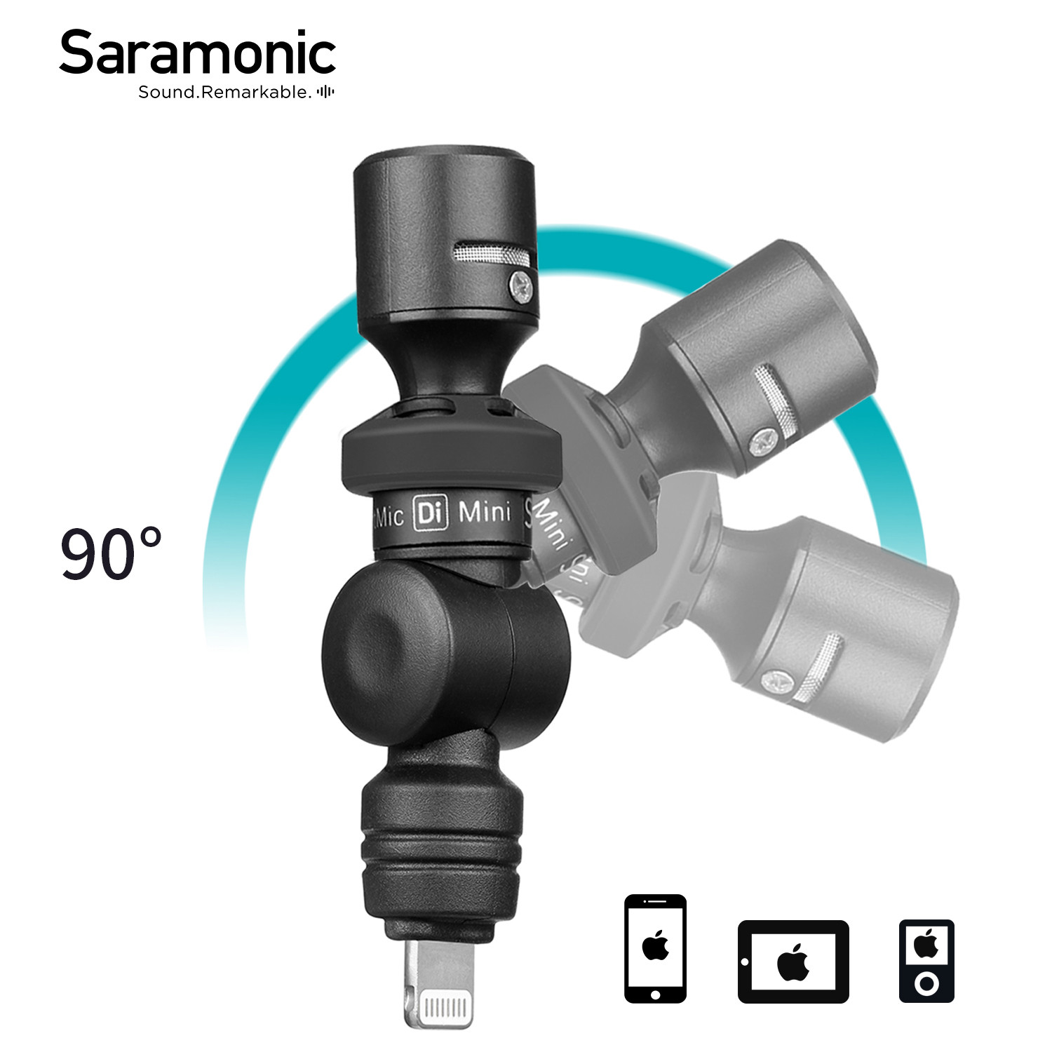 Saramonic micrô thông minh di mini chuyên nghiệp cắm phát micrô cho thiết bị ios micrô ghi âm phát vlog điện thoại di động