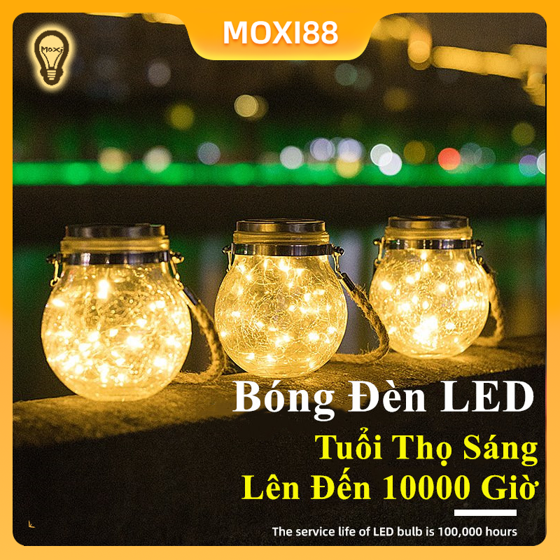 Đèn Led Hủ Thủy Tinh Năng Lượng Mặt Trời 13.5*12cm Thích Hợp Trang Trí Sinh Nhật Tiệc Cưới Buổi Tiệc
