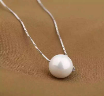 Bộ dây chuyền bạc mặt ngọc trai nuôi thật ( bạc thật 100%