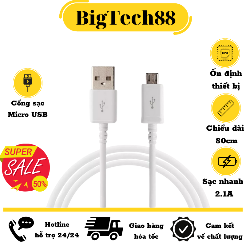 [Giá Sỉ] Dây Cáp Sạc Samsung, oppo, Huawei , pin sạc dự phòng ,tai nghe bluetooth....chân Micro USB
