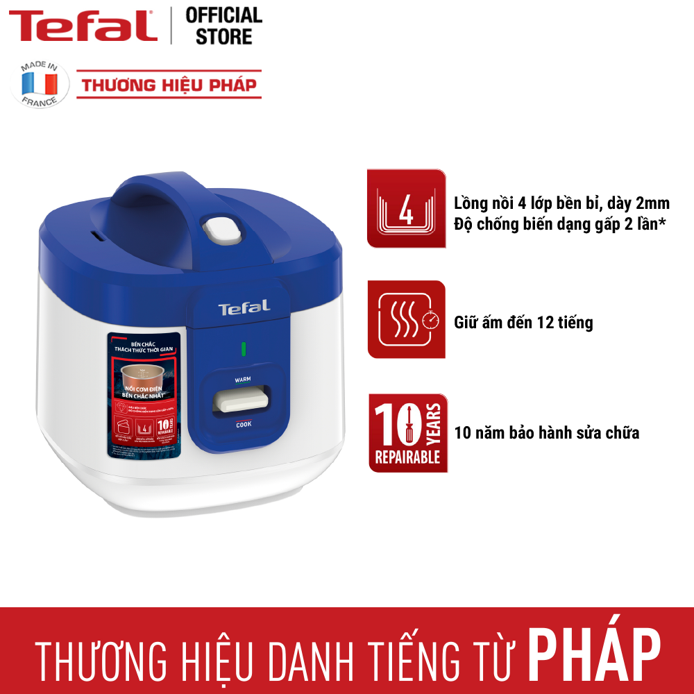 Nồi cơm điện cơ tefal rk361168 - 1.5l hàng chính hãng